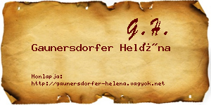 Gaunersdorfer Heléna névjegykártya